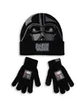 Produktbild: Star Wars Darth Vader Mütze und Handschuhe für Jungen, warmes Winter-Zubehör für Kinder, Film-Charakter-Merch-Fans, Schwarz