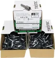 Produktbild: TWISTEC Color-Head Trapezblechschrauben, Selbstbohrschraube, Blechbohrschraube mit EPDM-Unterlegscheibe, Dachschrauben verzinkt, Anthrazitgrau RAL7016, 4,8x35 mm, 300 Stück inkl. Steckschlüssel SW8+