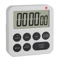 Produktbild: Stoppuhr Digital Timer 99h Küchentimer TFA Dostmann LED Weiß Modell-Nr. 12345