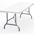 Produktbild: Casaria® Gartentisch Klappbar 220x70 cm für 10 Personen Wetterfest Kunststoff Stabil Tragegriff Garten Klapptisch Partytisch Esstisch Buffettisch Weiß