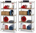 Produktbild: EASYmaxx Schwerlastregal 2er-Set 180x90x40 cm | 1750 kg Traglast, 175 kg pro Ebene | Regal und Werkbank | Kellerregal, Lagerregal mit 10 verstellbaren Ablagen | Keller, Garage, Hobbyraum, Werkstatt