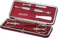 Produktbild: ERBE Maniküre-Etui Siena, 5 tlg., Hochwertiges Leder und robuste Verarbeitung für sicheren Transport.