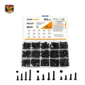 Produktbild: Schrauben und Muttern Set 500 Stück M3-M4-M5 Schwarz Sechskant Kohlenstoffstahl
