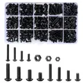 Produktbild: 500 Stk. Schrauben und Muttern Sortiment Set, schwarze Innensechskant , PTFE ...