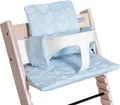 Produktbild: HOPPEDIZ Kinderstuhlpolster Hochstuhl Sitzkissen Set für Stokke Tripp Trapp Amsterdam aqua