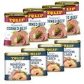 Produktbild: TULIP 4x Klassisches Corned Beef 340g + 4x Schweine-Frühstücksfleisch 340g | leckeres Rinder und Schweinefleisch | 98% Rindfleisch 86% Schweinefleisch | Dosenfleisch