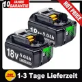 Produktbild: 2x 18V 8,0Ah für Makita Lithium Akku BL1860B 197422-4 BL1850B BL1830 BL1840 LED
