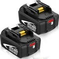 Produktbild: 2x 5000mAh Akku Für Makita 18V 5.0Ah BL1860B BL1850B BL1840 BL1830B 18V Akku LED