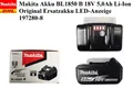 Produktbild: Makita Akku BL1850 B 18V 5,0Ah Li-Ion Original Ersatzakku LED-Anzeige 197280-8