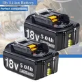 Produktbild: 2X 5000mAh Akku 18V 5.0Ah BL1860B BL1850 BL1840 BL1830 Ersatzakku LED Für Makita