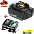 Produktbild: Für Makita Akku BL1850B 18 V 5,0AH Li-Ion LED BL1850 197280-8+Ladegerät