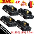 Produktbild: 18V  BL1830 3.0Ah Li-ion Ersetzen für Makita Akku 18V BL1890 BL1860 4X