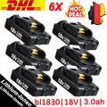 Produktbild: 18V  BL1830 3.0Ah Li-ion Ersetzen für Makita Akku 18V BL1890 BL1860 6X