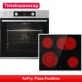 Produktbild: Gorenje Einbauherd Set Backofen Multifunktion Glaskeramik Kochfeld Bräterzone A