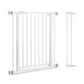 Produktbild: hauck Open N Stop 2 + 9 cm Verlängerung, Weiß - Kinderschutzgitter Hundegitter, Verstellbare Breite 84-89 cm, 77 cm Hoch, Beidseitige Einhand Öffnung, ohne Bohren, für Innen