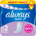 Produktbild: Always Maxi Profresh Long Binden Gr2 geruchsneutralisierend hoher Schutz 112 Stk