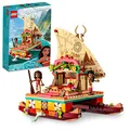 Produktbild: LEGO Disney Prinzessin Moana's Wayfinding Boat 43210, Moana und Sina Minipuppen plus Delphin Figur, kreatives Bauspielzeug für Mädchen und Jungen ab 6 Jahren