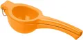 Produktbild: Rosenstein & Söhne Orangenpresse manuell: Manuelle Zitrus- & Saftpresse aus Metall für Orangen, Ø 8,5 cm, orange (Orangenpresse Hand, Saftpresse für Zitrusfrüchte, Cocktail)