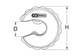 Produktbild: KS Tools Rohrschneider KS TOOLS Kupferrohr Ratschen-Rohrabschneider 22 mm - 104.2022
