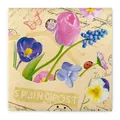 Produktbild: Airlaid Serviette Springpost,  40 x 40 cm, 50 Stück - Mank - Blumen Tulpen