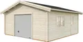 Produktbild: Palmako Garage Roger, BxTxH: 622x596x312 cm, mit Sektionaltor, naturbelassen