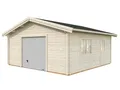 Produktbild: Palmako Fertiggarage Roger 540 x 540 cm mit Sektionaltor naturbelassen