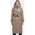 Produktbild: khujo Trenchcoat Elena-YM Warmer Wintermantel mit doppelter Knopfleiste grau M (38)