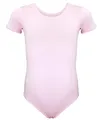 Produktbild: Aquarti Mädchen Kurzarm Ballettanzug Einfarbig, Farbe: Rosa, Größe: 128