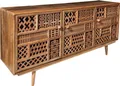 Produktbild: Massives Sideboard MARRAKESCH 160cm Mangoholz mit Verzierung Boho Stil Kommode Anrichte