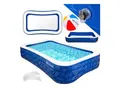 Produktbild: KESSER® Aufblasbarer Pool Familienpool für Kinder und Erwachsene Gartenschwimmbad Familienschwimmbad Sommer Planschbecken Füllmenge Kinderfreundlich Entwässerungslöcher