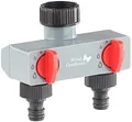 Produktbild: Royal Gardineer Garten Wasserverteiler: Regulierbarer 2-Fach-Wasserverteiler für die Gartenbewässerung (Gartenbewässerung Verteiler, Wasserhahnverteiler, Bewässerungscomputer)