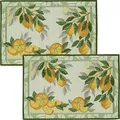 Produktbild: Sander Tischset Lemon 2er-Pack Gobelin gelb-grün Größe 32x48 cm
