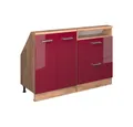 Produktbild: Vicco Kommode Rion, Goldkraft Eiche/Bordeaux Hochglanz, 2er Set