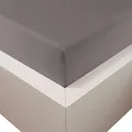 Produktbild: Traumschloss Spannbetttuch »Premium Plus« Mako Baumwolle mit Lyocell & Elasthan | Edel-Jersey | wärmt im Winter & kühlt im Sommer | grau | 140-160x200-220cm