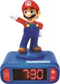 Produktbild: Lexibook, Super Mario, Mario Nightlight Wecker, Sounds und Melodien, hintergrundbeleuchtetes LCD-Display, beleuchtet, Snooze, Blau, RL800NI