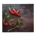 Produktbild: zeller Herdabdeckplatte Chili BH 56x50 cm grau Herdschutz Herdblende