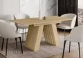 Produktbild: Home Collective Esstisch ausziehbar Tisch Küchentisch Esszimmertisch Ausziehtisch (Esszimmer Küche Wohnzimmer Esstisch erweiterbar), modernes Design mit A-Linien-Gestell, 120-160 x 80 cm Eiche