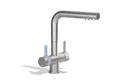 Produktbild: BRITA Küchenarmatur 3-Wege-Küchenarmatur Edelstahl, eckig, inkl. 1 x BRITA P 1000 Wasserfilter