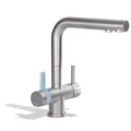 Produktbild: BRITA 3-Wege Küchenarmatur Edelstahl eckig P1000 Filter Wasserhahn gefiltert