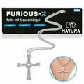 Produktbild: FURIOUS-X Fast Furious Vin Diesel Dominic Toretto Kreuz Hals Kette EDELSTAHL