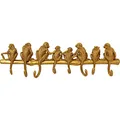 Produktbild: Kare Design Wandgarderobe Monkey, Gold, Garderobenleiste mit 8 Haken, Affen Motiv, 22x70x6 cm (H/B/T)