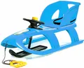 Produktbild: Schlitten mit Lehne 100cm Lenkrad Kuffe Kinderschlitten blau Kunststoff