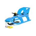Produktbild: Schlitten mit Lehne Lenkrad Kinderschlitten blau Kunststoff Bullet Control