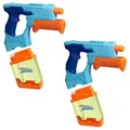 Produktbild: Nerf Super Soaker Dunk-Fill Wasserblaster 2er-Pack, einfaches und schnelles Befüllen des 300 ml-Tanks, Wasserspielzeug für spannende Schlachten im Doppelpack, Outdoorspiel für Kinder ab 6 Jahren