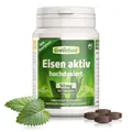 Produktbild: Eisen aktiv, hochdosiert, 50mg - 180 Tabletten, vegan. Eisenbisglycinat - gut...