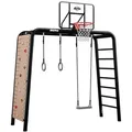 Produktbild: BERG PlayBase Medium TL Black »Ultimate-Set« inkl. Turnringe, Schaukelsitz, Kletterwand und Basketballkorb