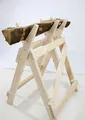 Produktbild: Profi-Sägebockbock - stabile Bauweise -Fichten / Tannen-Holz massiv - fertig montiert - naturbelassen / unbehandelt 100 kg belastbar / Größe H/B/ 1000x650 mm Made in Germany