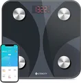 Produktbild: Etekcity Körperfettwaage, Personenwaage digital mit APP 180kg/0.05kg, Schwarz