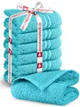 Produktbild: DecoHomeTextil Handtuch-Set 6 Gästetücher 30 x 50 cm in Türkis aus 100% Baumwolle, hochwertig, kuschelweich und saugstark