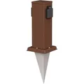 Produktbild: ledscom.de Garten-Steckdosen-Säule Polly mit Erdspieß für außen, IP44, 2-Fach, braun, eckig, 27cm